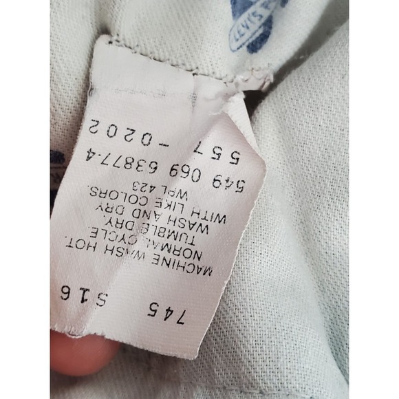 Vtg 80s Levis 557 Blue Jeans Mens 33x34 Distressed Straight Tapered (30x32) USA - Picture 3 of 15